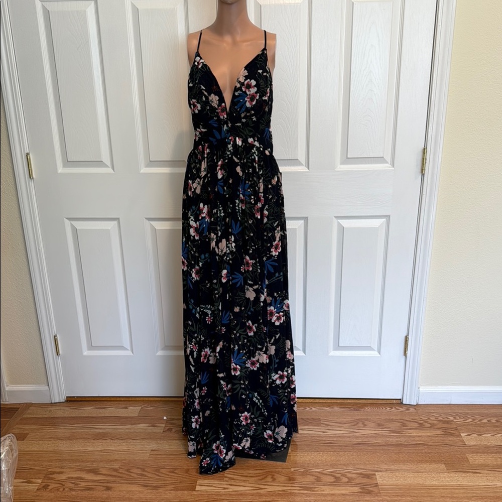 Meghan LA Blue Sleeveless Maxi Dress